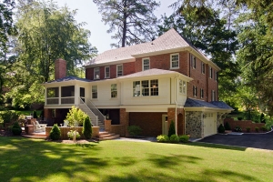 Brick three story addition