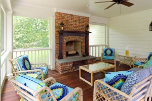 Brick three story addition