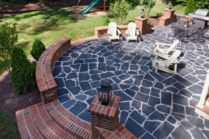 Brick three story addition